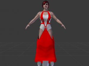 Woman in a Dress 058 Modello 3D