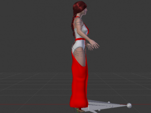 Woman in a Dress 058 Modello 3D
