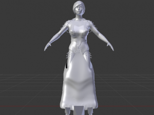 Woman in a Dress 058 Modello 3D