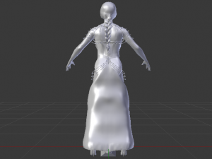 Woman in a Dress 058 Modello 3D