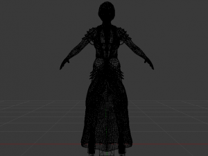 Woman in a Dress 058 Modello 3D