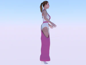 Woman in a Dress 059 3D Model