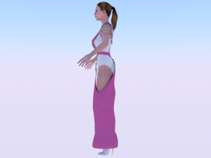 Woman in a Dress 059 3D Model