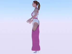 Woman in a Dress 059 3D Model