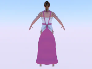 Woman in a Dress 059 3D Model