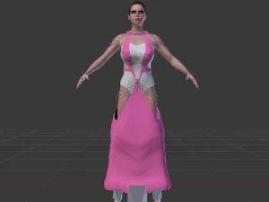 Woman in a Dress 059 3D Model