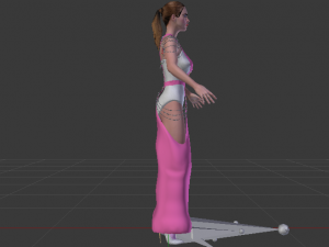 Woman in a Dress 059 3D Model