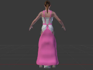 Woman in a Dress 059 3D Model