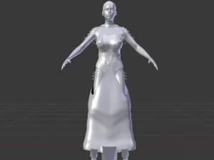 Woman in a Dress 059 3D Model