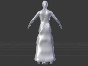 Woman in a Dress 059 3D Model