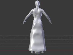 Woman in a Dress 059 3D Model