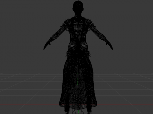 Woman in a Dress 059 3D Model
