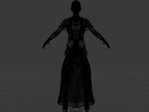 Woman in a Dress 059 3D Model