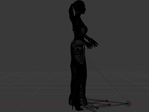 Woman in a Dress 059 3D Model