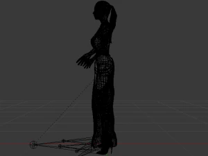 Woman in a Dress 059 3D Model