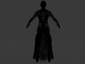 Woman in a Dress 059 3D Model