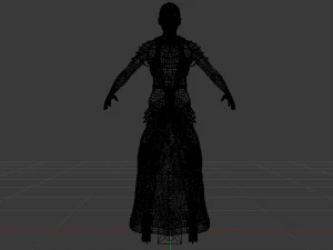 Woman in a Dress 059 3D Model