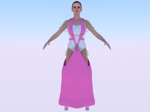 Woman in a Dress 060 3D Model