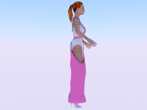 Woman in a Dress 060 Model 3D
