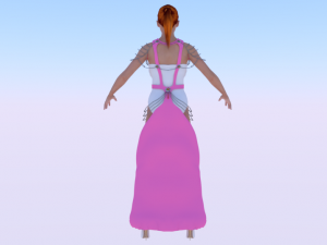Woman in a Dress 060 Model 3D