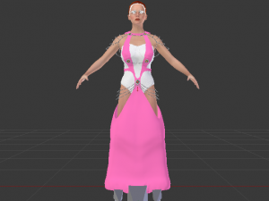 Woman in a Dress 060 Model 3D