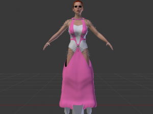 Woman in a Dress 060 Model 3D