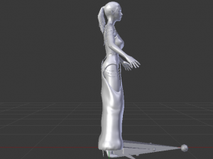Woman in a Dress 060 Model 3D
