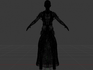 Woman in a Dress 060 Model 3D