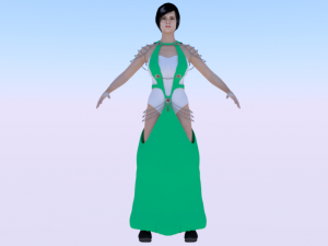 Woman in a Dress 061 Modello 3D