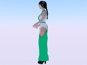 Woman in a Dress 061 3D मॉडल