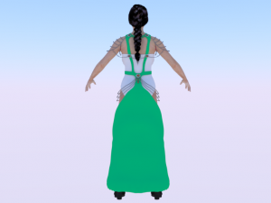 Woman in a Dress 061 3D मॉडल