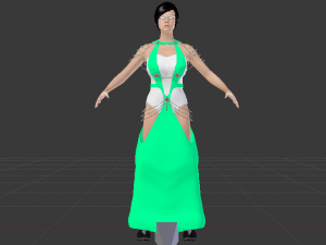Woman in a Dress 061 3D मॉडल