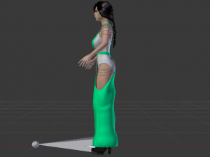 Woman in a Dress 061 3D मॉडल