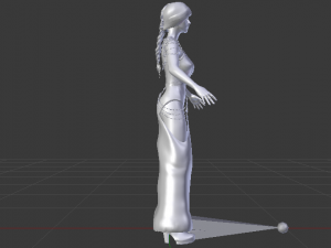 Woman in a Dress 061 3D मॉडल