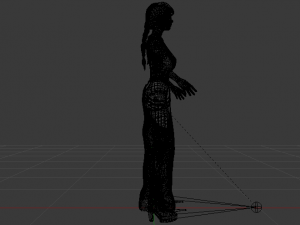 Woman in a Dress 061 3D मॉडल