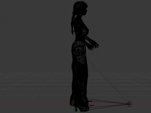 Woman in a Dress 061 3D Model