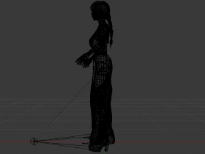 Woman in a Dress 061 3D Model
