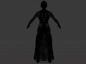 Woman in a Dress 061 3D Model