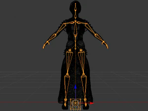 Woman in a Dress 061 3D Model