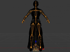 Woman in a Dress 061 3D Model