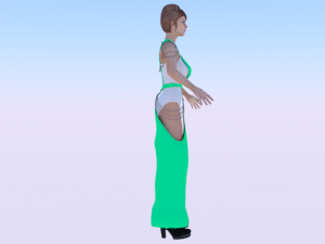 Woman in a Dress 062 3D Model
