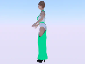 Woman in a Dress 062 3D Model