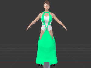 Woman in a Dress 062 3D Model