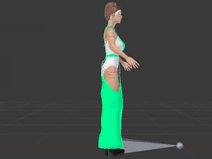Woman in a Dress 062 3D Model