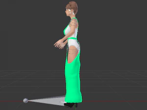 Woman in a Dress 062 3D Model