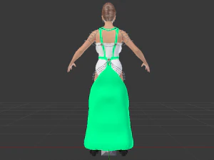 Woman in a Dress 062 3D Model