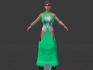 Woman in a Dress 062 3D Model