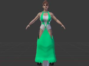 Woman in a Dress 062 3D Model