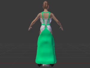Woman in a Dress 062 3D Model