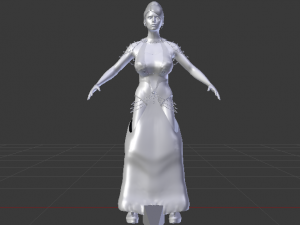 Woman in a Dress 062 3D Model